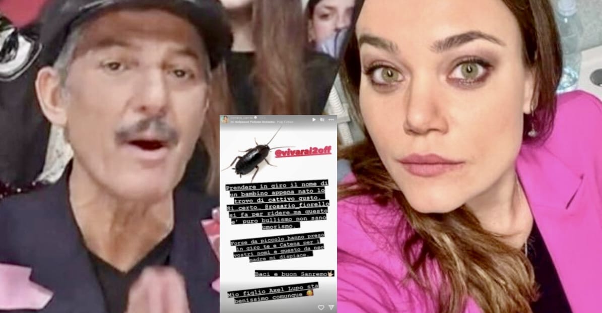 Fiorello ironizza sul nome del figlio di Romina Carrisi e lei replica