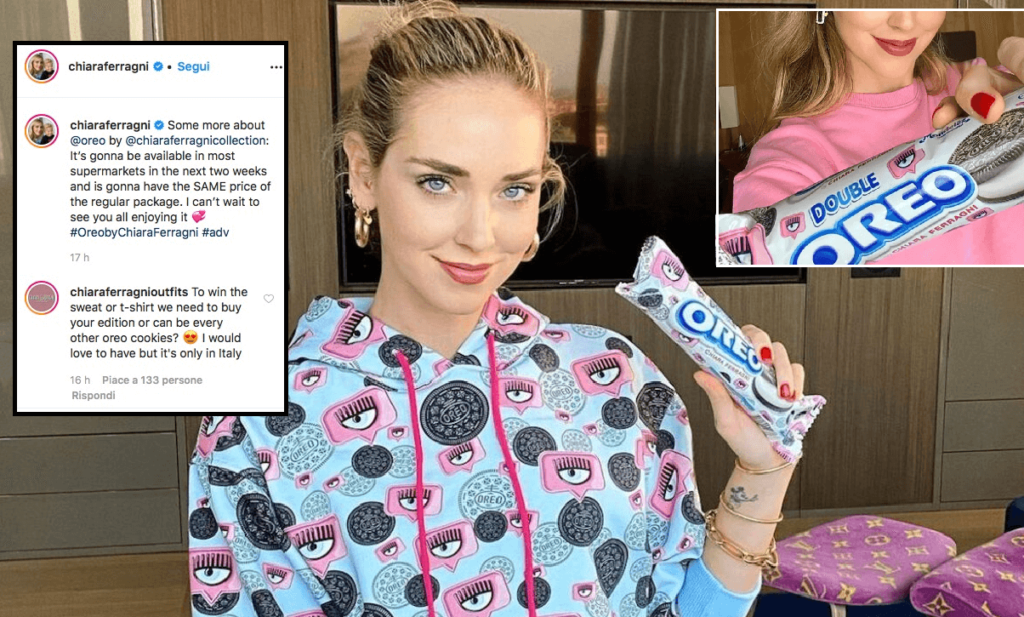 Ferragni, altri guai altro esposto Codacons, indagate su Oreo, il documento