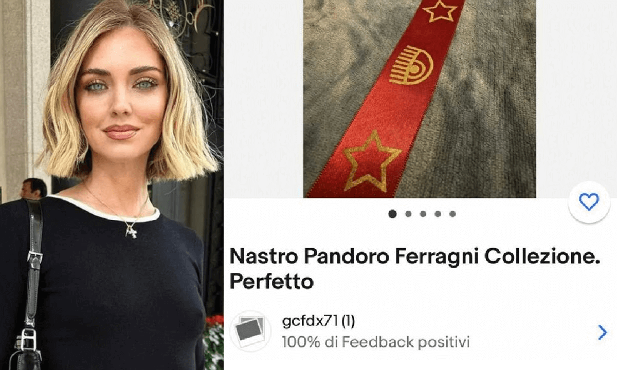 Ferragni, non solo il pandoro in vendita il nastrino della confezione, il prezzo choc