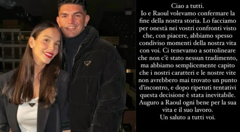 La relazione tra Raoul Bellanova e Paola Di Benedetto è finita: i motivi