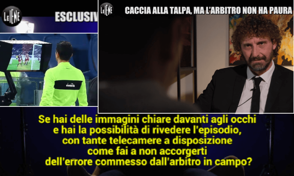 L'arbitro anonimo a Le Iene Rocchi ci ha riuniti, ecco che succede ad oggi