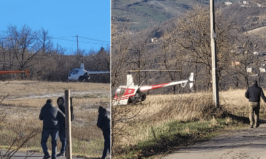 Quattro amici al ristorante con 4 elicotteri diversi C'è parcheggio? Il caso