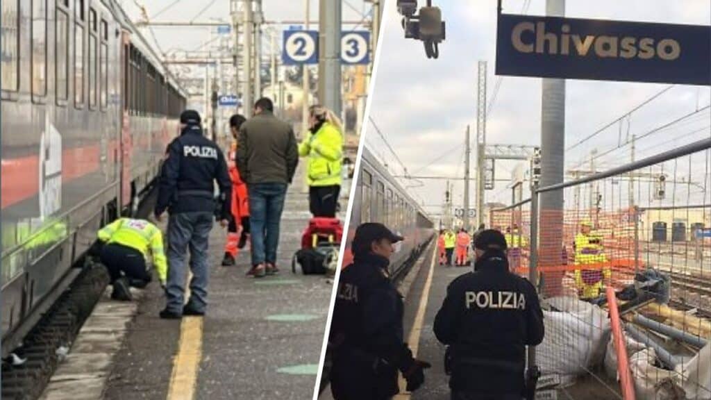chivasso donna travolta treno