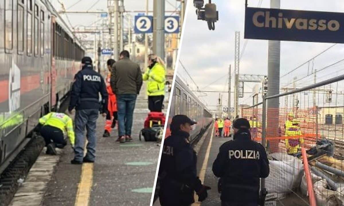 chivasso donna travolta treno
