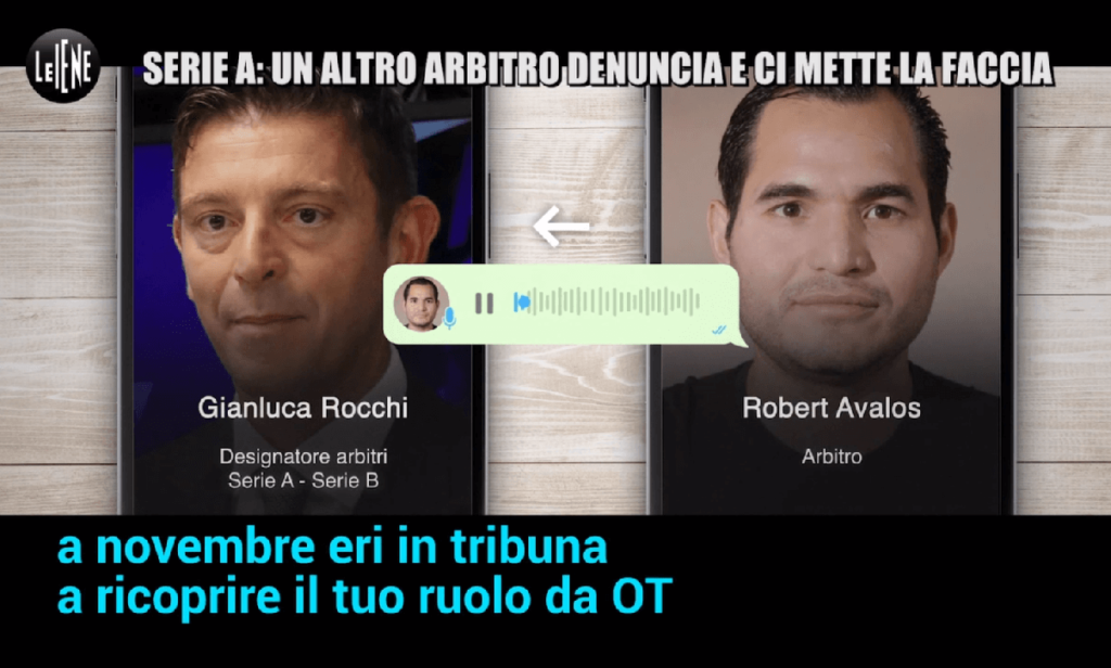 Avalos, l'arbitro che denuncia Rocchi e l'Aia. I messaggi vocali 'scomodi' Se dico caate, smentiscimi, il nuovo caso