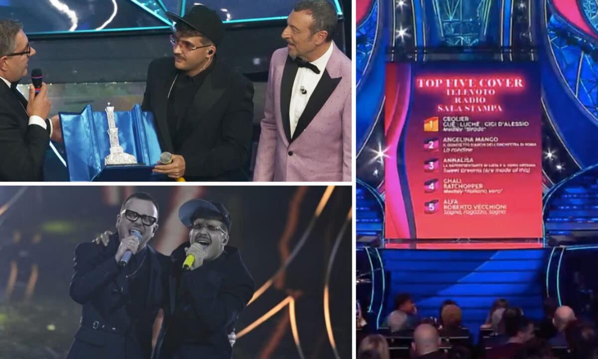 "Parte del pubblico non è d'accordo", ha commentato Amadeus prima che una parte dei presenti lasciasse la sala dell'Ariston, delusi dalla mancata vittoria di Angelina Mango