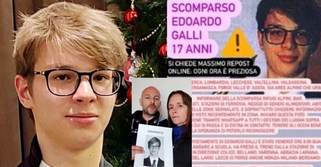 Edoardo Galli scomparso: le ricerche