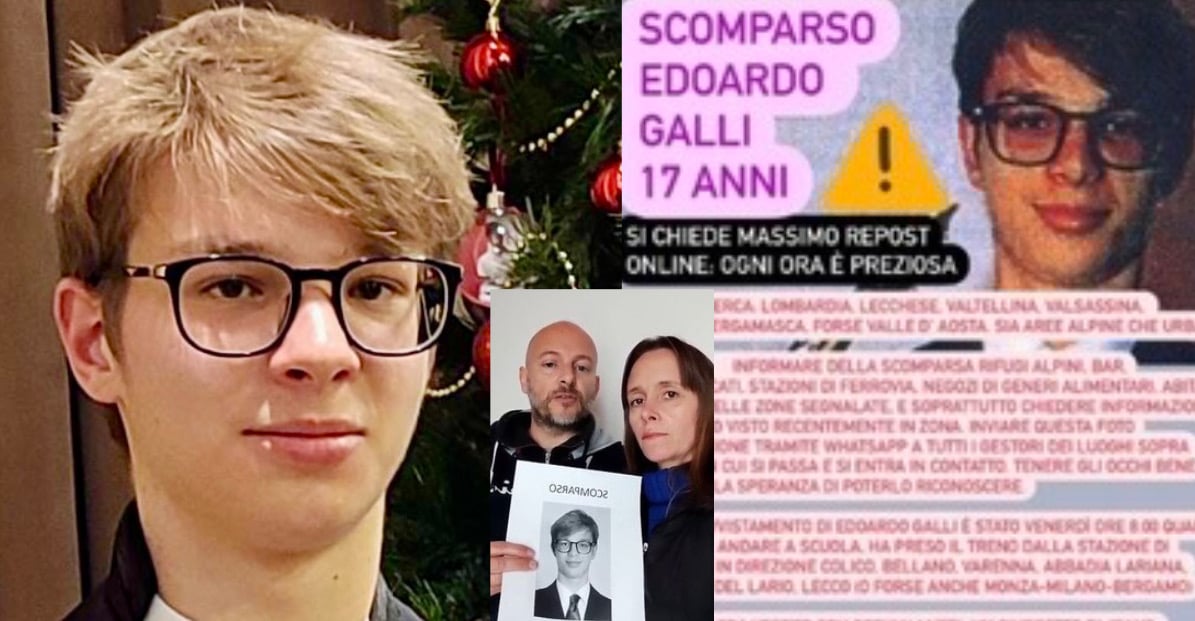 Edoardo Galli scomparso: le ricerche