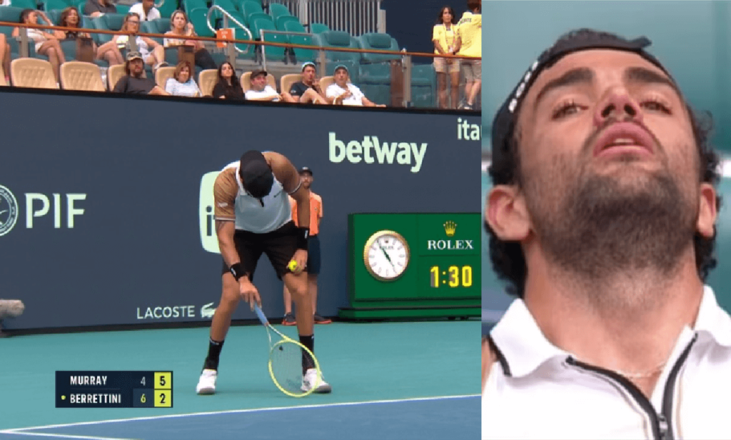 Malore in campo per Berrettini, paura in diretta tv cosa è successo in partita