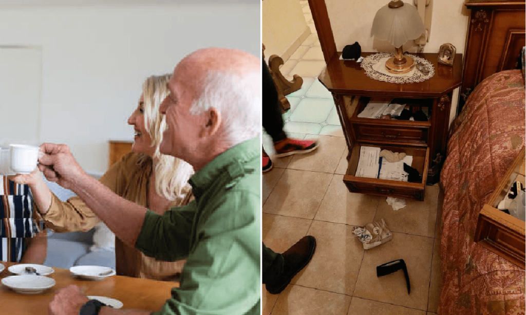 Va a trovare i genitori e li scopre in solotto in compagnia dei ladri, erano due