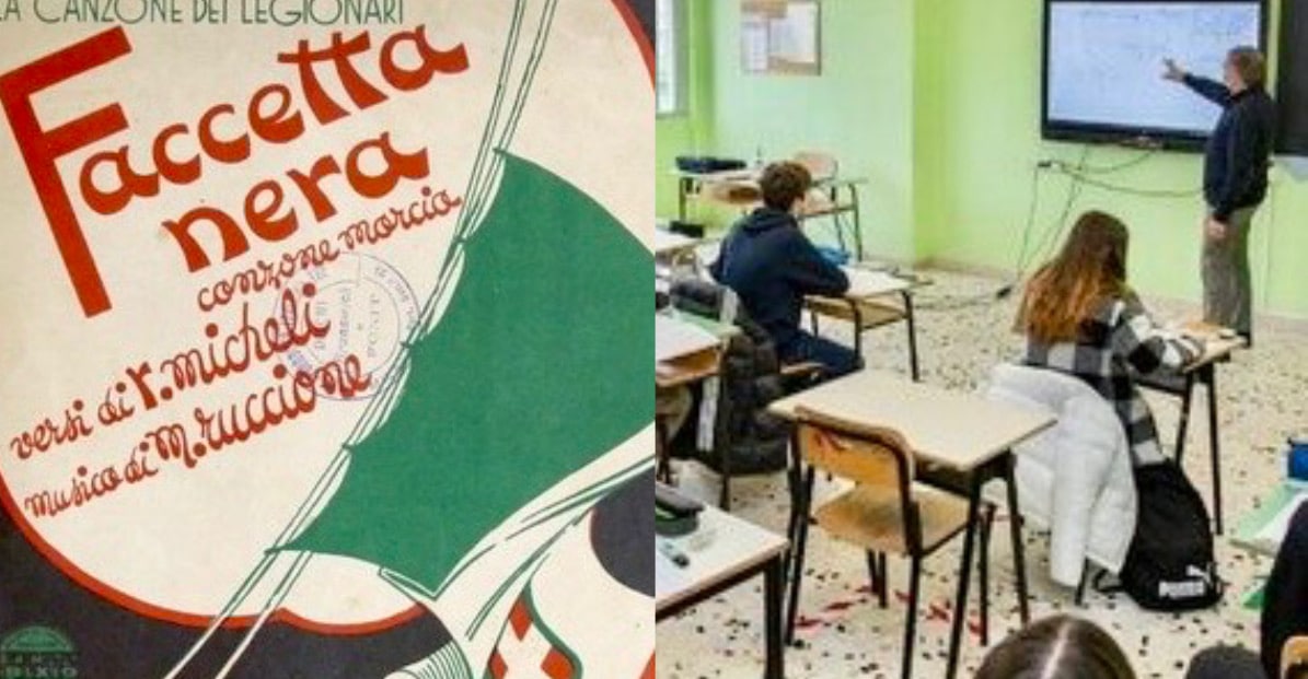 Prof chiede di portare in classe lo spartito di Faccetta Nera: è bufera