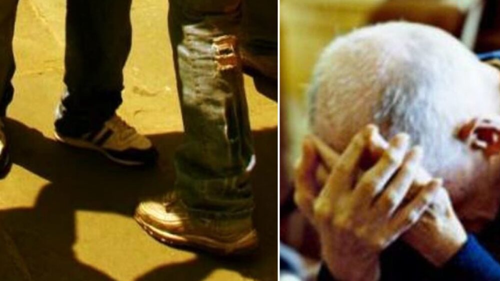 L'84enne è stato selvaggiamente picchiato davanti al nipotino di 7 anni, che piangeva per la paura. La testimonianza della vittima