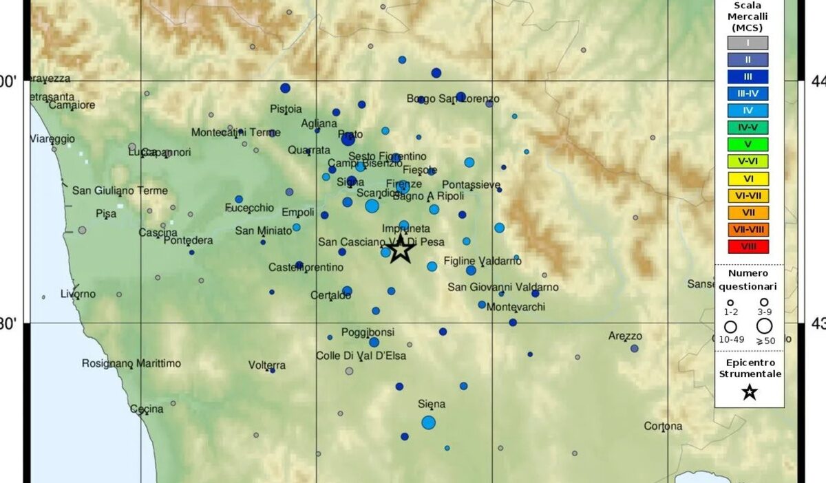Terremoto in Toscana, sciame sismico di 50 scosse: ecco cosa sta accadendo