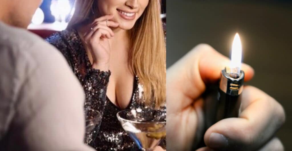 Ragazza s'infila l'accendino nel reggiseno: scoppia una rissa