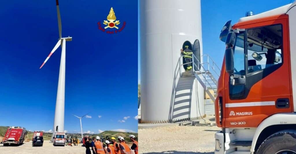 Morto Giovanni Carpineli: operaio precipitato da una pala eolica