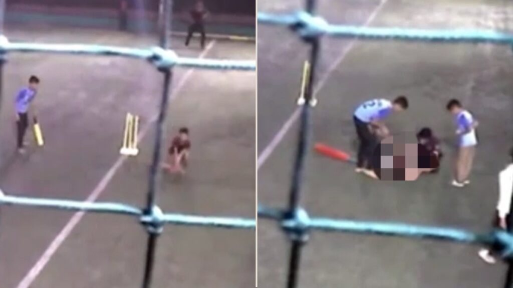 Il giovane ha prima barcollato in preda a uno straziante dolore e poi è crollato a terra senza più rialzarsi. L'incidente è stato catturato da una telecamera a circuito chiuso.