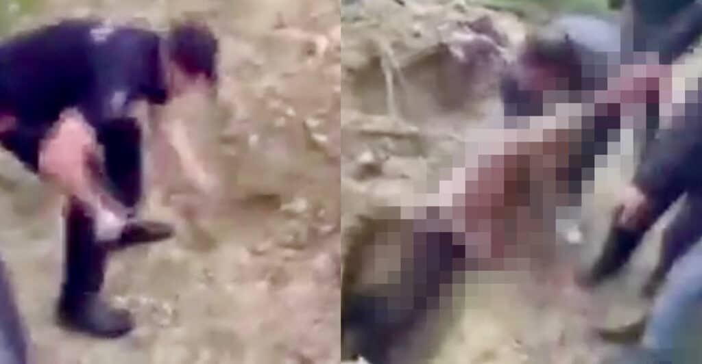 62enne sepolto vivo salvato dalla polizia