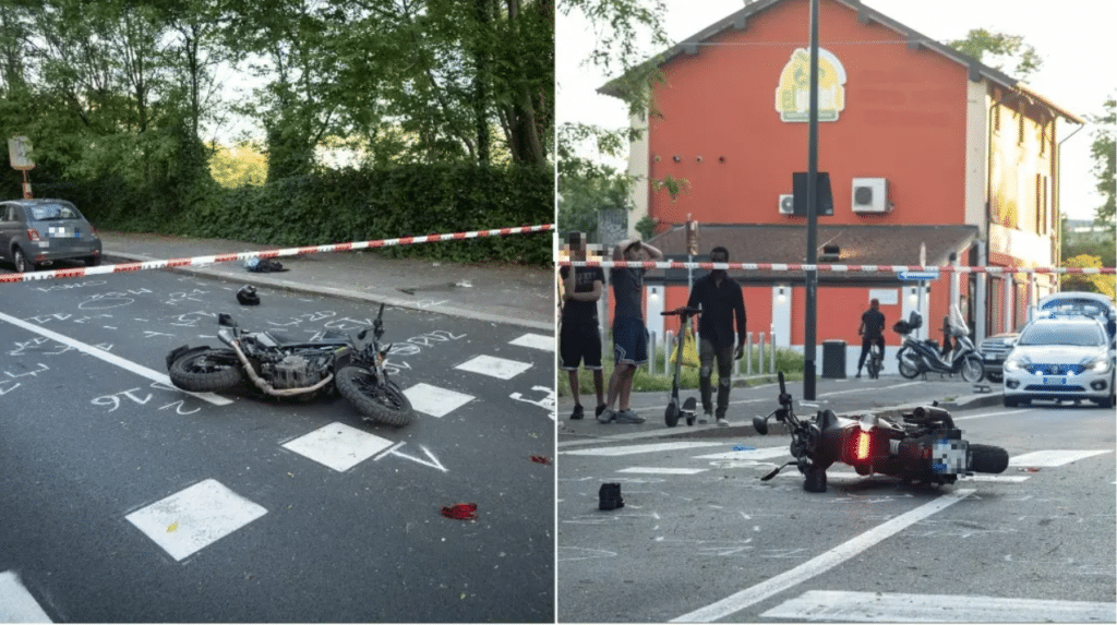 Milano, incidente in moto