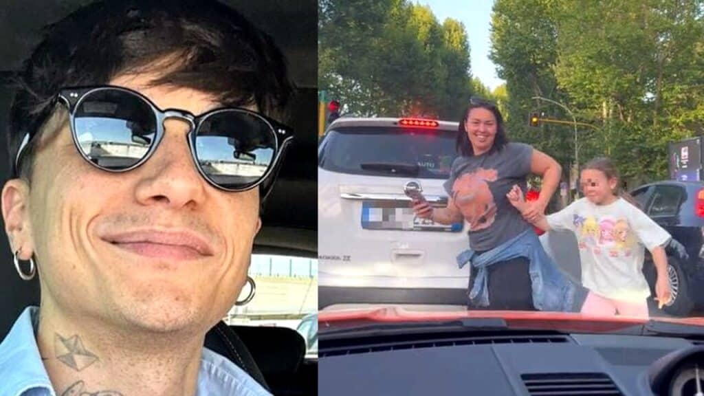 Ultimo fermo al semaforo e una signora si avvicina all'auto per chiedere una foto