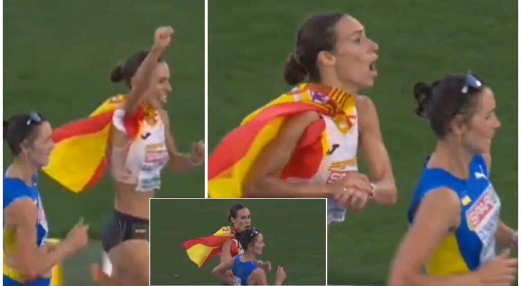 Era al settimo cielo Garcia Caro. Si era messa pure la bandiera al collo per festeggiare. Poi l'impensabile. E il VIDEO è diventato uno dei più visualizzati in rete