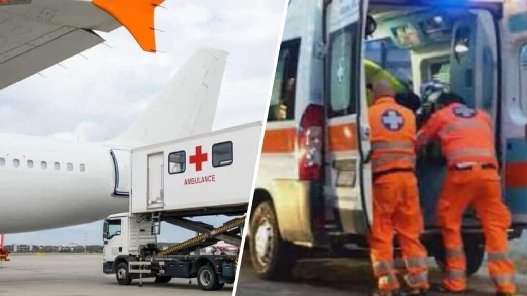 malore volo atterraggio emergenza muore