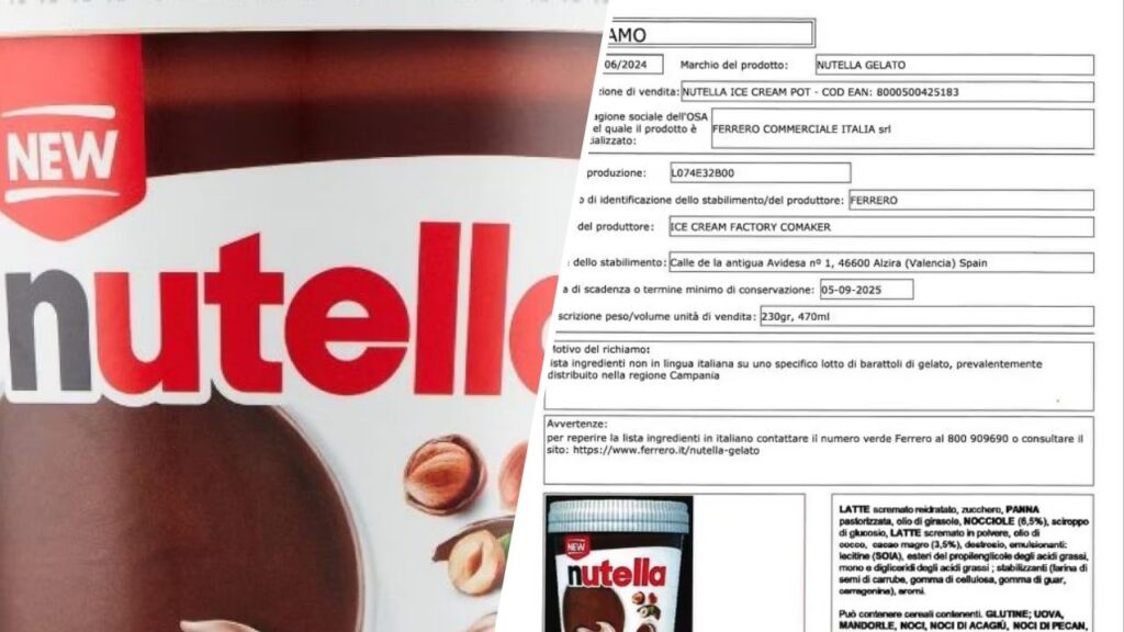 ritirato gelato Nutella