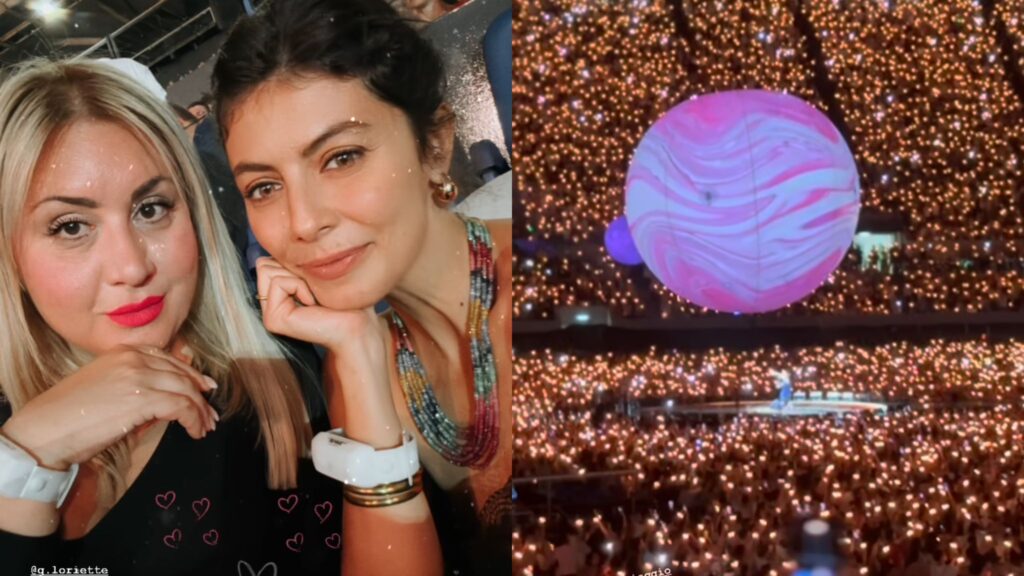 Alessandra Mastronardi al concerto dei Coldplay (senza Gianpaolo Sannino)