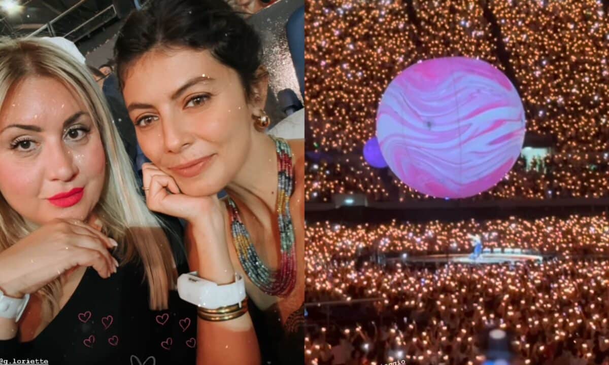 Alessandra Mastronardi al concerto dei Coldplay (senza Gianpaolo Sannino)