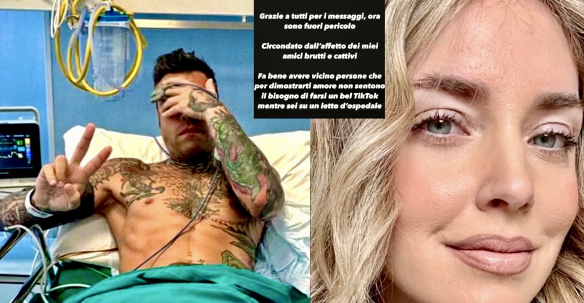 Fedez, bordate a Chiara Ferragni dal letto d'ospedale