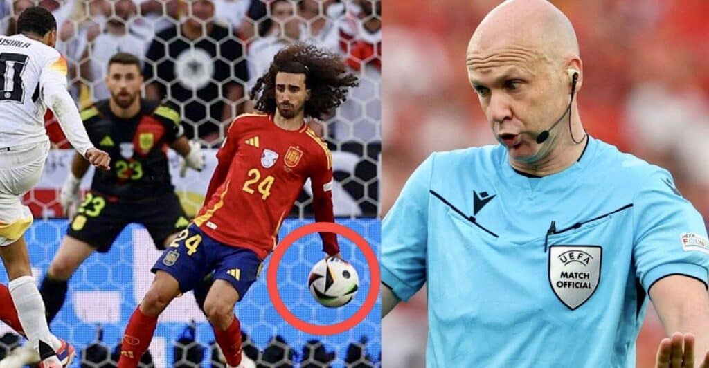 L'arbitro Anthony Taylor nella bufera dopo Spagna Germania