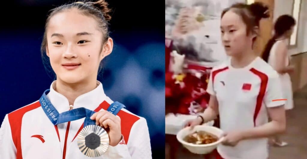 Zhou, argento alle Olimpiadi, torna a servire al ristorante di famiglia