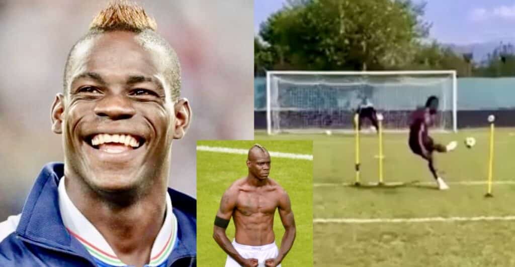 L'allenamento di Mario Balotelli: disoccupato a 34 anni