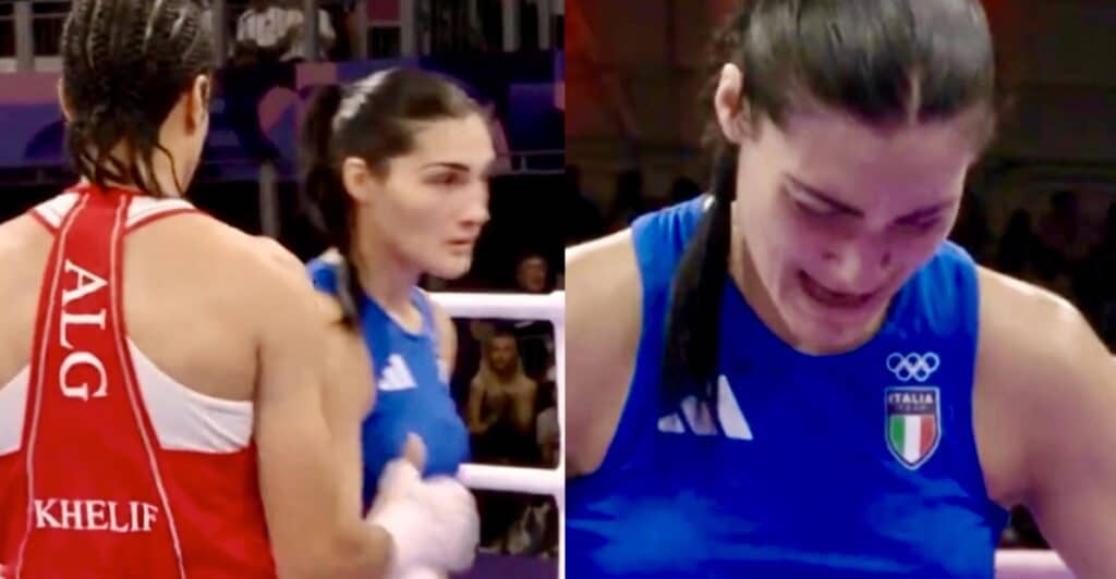 Angela Carini si ritira dall'incontro in lacrime e non saluta Imane Khelif