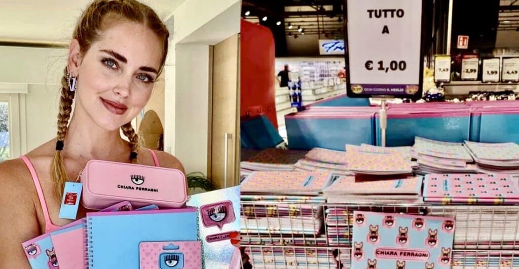 Quaderni Chiara Ferragni svenduti a 1 euro