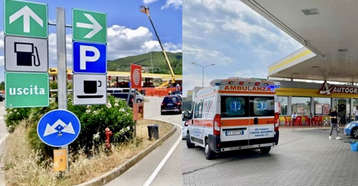 37enne morto al bar dell'autogrill sulla A2