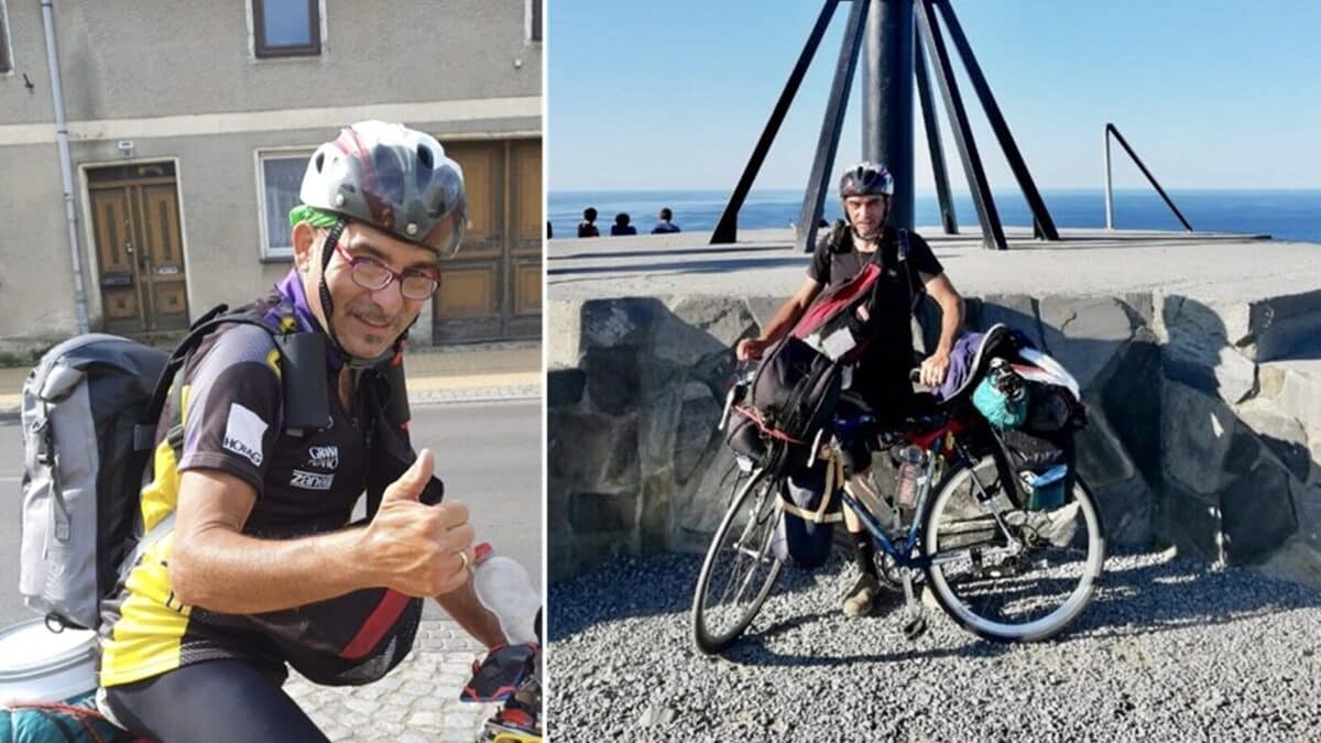 Michele Rapone viaggia in bici