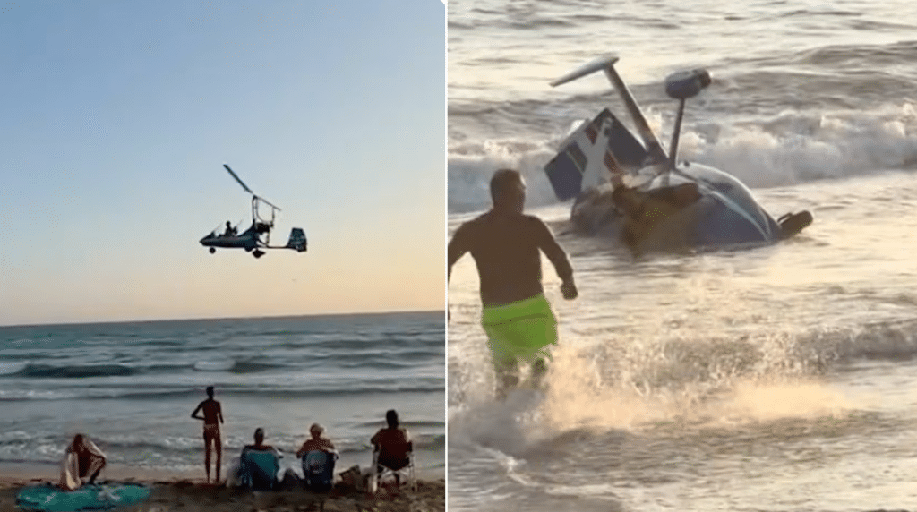 Marina di Minturno, elicottero precipita in mare
