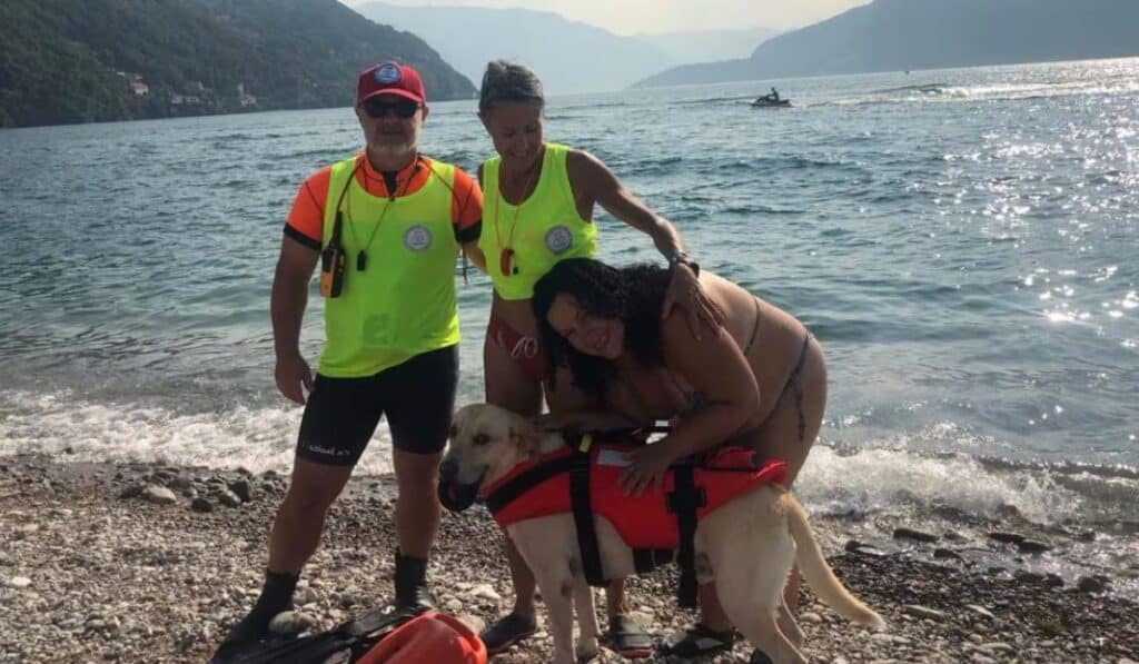 affogare lago como salvata sole