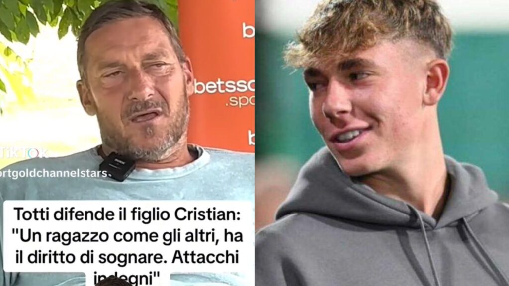 "Siete indegni, solo perché è il figlio di". Totti risponde agli insulti al figlio Cristian